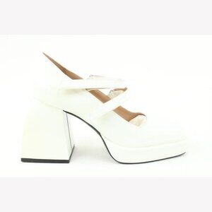 Nodaleto Size 37 Ceramic Patent Leather Bulla Babies Platform 50n322s